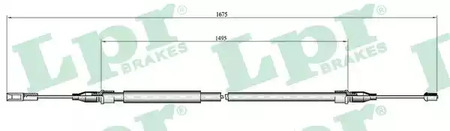 Трос стояночного тормоза lpr LPR C0059B