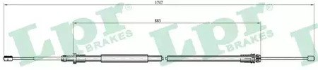 ТРОС СТОЯНОЧНОГО ТОРМОЗА LPR C0100B