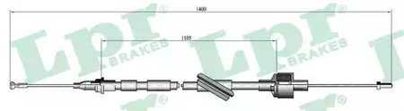 Трос стояночного тормоза lpr LPR C0104C