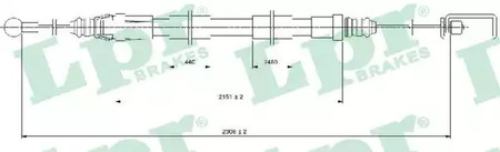 Трос стояночного тормоза LPR C0129B