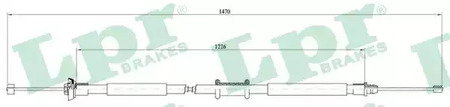 Трос стояночного тормоза lpr LPR C0197B
