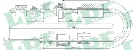 Трос сцепления lpr LPR C0202C