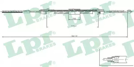 Cable, parking brake LPR C0209B