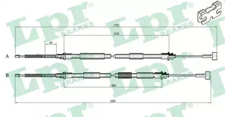 ТРОС СТОЯНОЧНОГО ТОРМОЗА LPR LPR C0235B