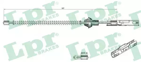 Трос ручника LPR C0250B