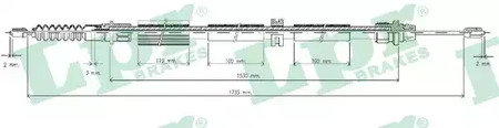 Трос стояночного тормоза LPR C0262B