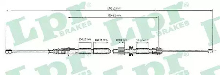 Cable parking brake LPR C0263B