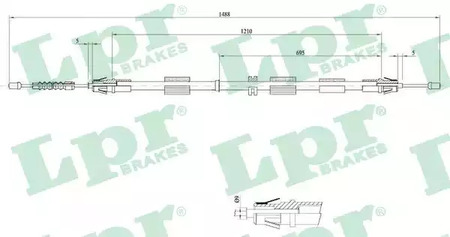 Cable, parking brake LPR C0266B