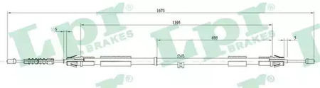 ТРОС СТОЯНОЧНОГО ТОРМОЗА LPR LPR C0267B