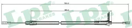 ТРОС РУЧНОГО ТОРМОЗА LPR C0434B
