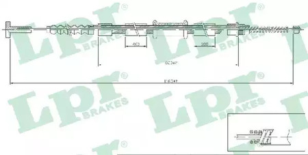 Трос ручника LPR C0471B