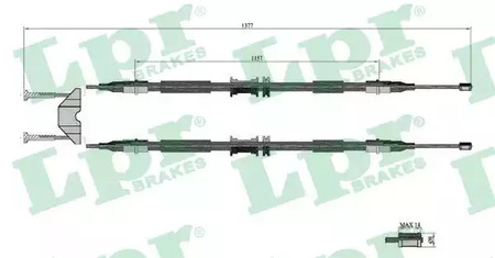 Трос стояночного тормоза lpr LPR C0595B