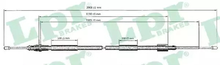 ТРОС СТОЯНОЧНОГО ТОРМОЗА LPR LPR C0620B