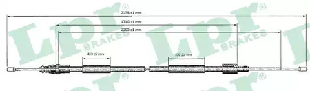 Трос стояночного тормоза LPR C0621B