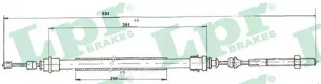 Трос сцепления LPR C0627B