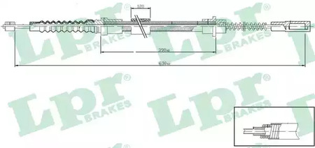 Трос стояночного тормоза lpr LPR C0647B