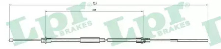 Трос стояночного тормоза LPR LPR C0650B