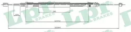 Трос стояночного тормоза LPR C0704B