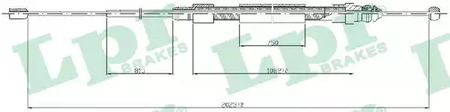 Cable, parking brake LPR C0715B