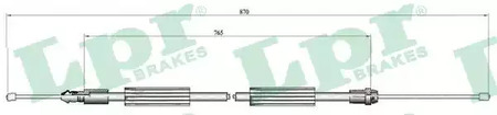 Трос стояночного тормоза LPR LPR C0735B