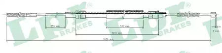 ТРОС СТОЯНОЧНОГО ТОРМОЗА LPR LPR C0960B