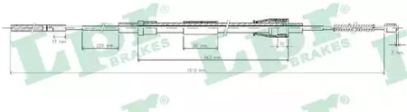 ТРОС СТОЯНОЧНОГО ТОРМОЗА LPR LPR C0962B