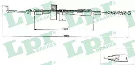 Трос стояночного тормоза LPR C0971B