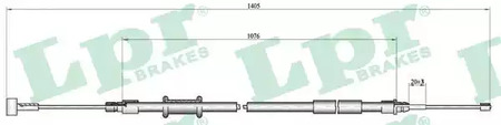 Трос стояночного тормоза LPR C1008B