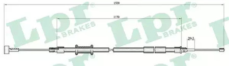 ТРОС РУЧНОГО ТОРМОЗА LPR C1009B