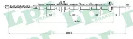 ТРОС РУЧНОГО ТОРМОЗА LPR C1042B