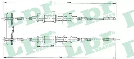ТРОС СТОЯНОЧНОГО ТОРМОЗА LPR LPR C1347B