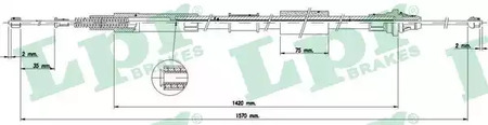 Трос ручника LPR C1578B
