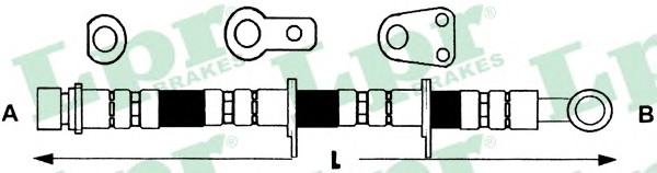 Шланг тормозной LPR 6T47356