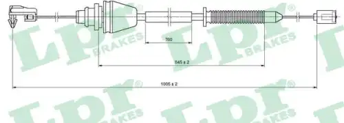 Тросик газа LPR C0148A