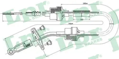 Тросик сцепления LPR C0412C