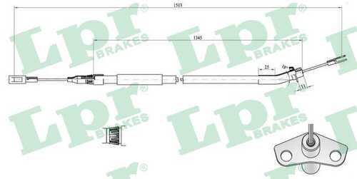 Трос ручника LPR C0448B