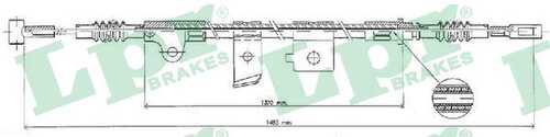 Трос ручника LPR C0496B