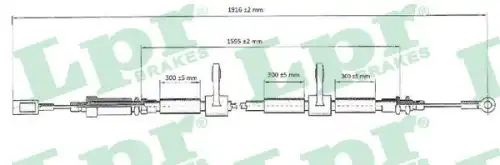 Трос ручника LPR C0985B