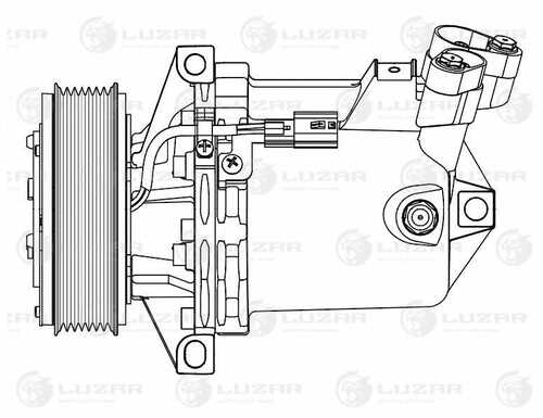 LCAC 0976_компрессор кондиционера!\Renault Duster 15> LUZAR LCAC 0976