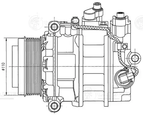 LCAC 1553_компрессор кондиционера!\ MB W164 05> LUZAR LCAC 1553