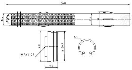 Осушитель кондиционера bmw 5 (f10) (10-)/x5 (e70) (07-) (lcd 2605) LUZAR LCD2605