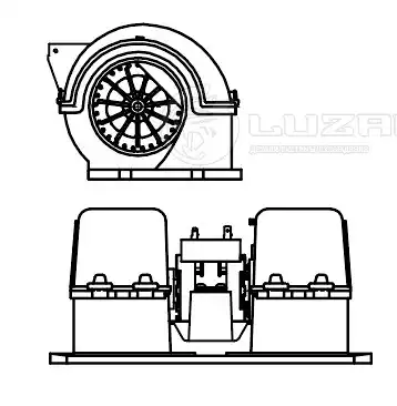 Lfh 0905 э/вентилятор отоп. для а/м renault trucks magnum (90-)/magnum (05-) (lfh 0905) LUZAR LFH 0905
