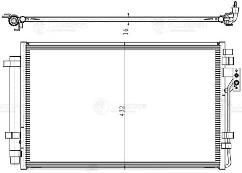 Lrac 0861 радиатор кондиционера LUZAR LRAC 0861