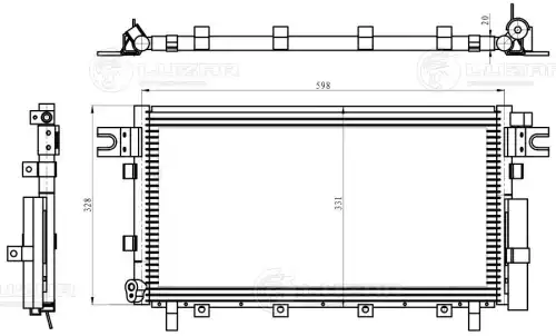 Радиатор кондиционера LUZAR LRAC3004