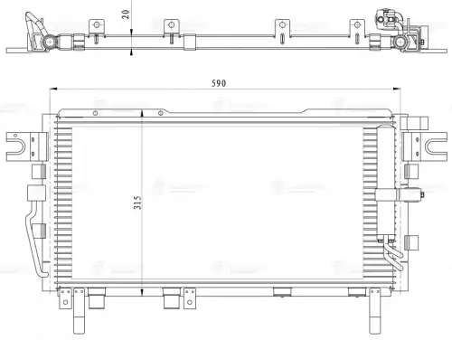 Радиатор кондиционера LUZAR LRAC3005