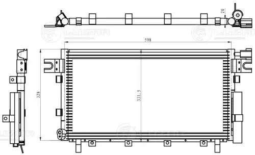 Радиатор кондиционера LUZAR LRAC3009