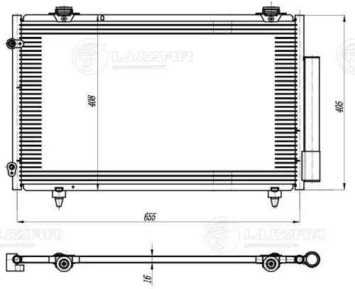 Радиатор кондиционера LUZAR LRAC3019