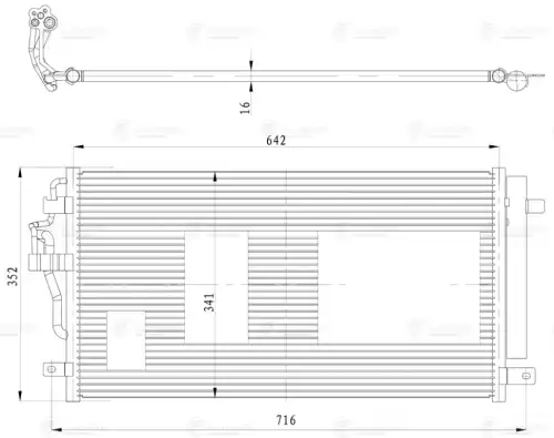 Радиатор кондиционера LUZAR LRAC3025