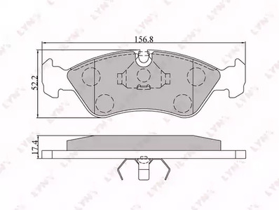 BD-1402 LYNXauto Тормозные колодки