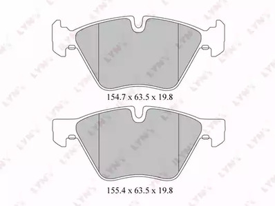 BD-1414 LYNXAUTO комплект колодок для дисковых тормозов